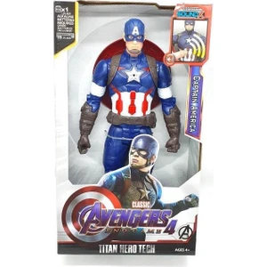 Yeni Sepetim Captain America Işıklı Sesli Titan Hero 30CM Figür Avengers Infinity War