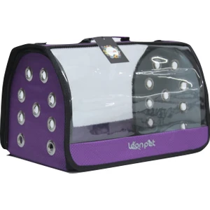 Leon Pet Kedi Taşıma Çantası Leon Pet Şeffaf Flybag Mor