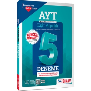 Sınav Yayınları AYT Eşit Ağırlık Çözümlü 5 Deneme