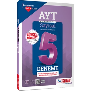 Sınav Yayınları AYT Sayısal Çözümlü 5 Deneme
