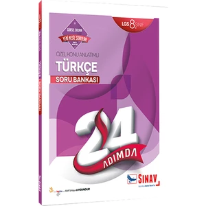 Sınav Yayınları 8. Sınıf LGS Türkçe 24 Adımda Özel Konu Anlatımlı Soru Bankası