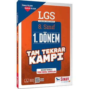 Sınav Yayınları 8. Sınıf LGS 1. Dönem Çözümlü Tam Tekrar Kampı