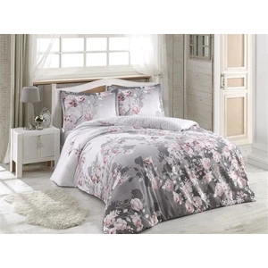 Tek Kişilik Gri Lupita Ranforce Nevresim Takımı Floral TK0069