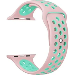 Samsung Galaxy Watch 3 45 mm Delikli Spor Kayış Pembe-Yeşil