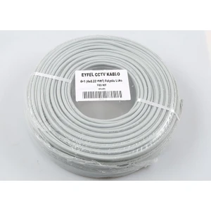 EF-C400 4+1 2x0.22 Folyolu Lüks 100M Cctv Kablo