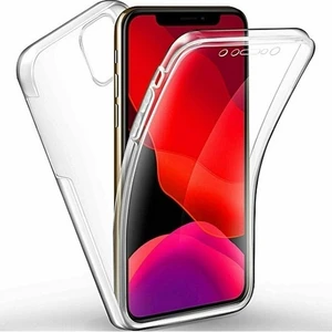 Apple iPhone 12 360 Tam Koruma Silikon Kılıf Şeffaf