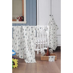 Evim Home Müslin Bebek Set (90*80) (120*120) (30*30'4 Lü), Mavı, Ruyan