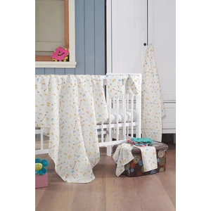 Evim Home Müslin Bebek Battaniye + Ağız Bezi (4 Lü) 90*80, Sarı, Jeyan