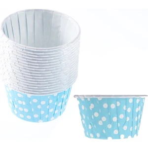 Mavi Zemin Beyaz Puantiyeli Muffin Kabı 50X39 25'li