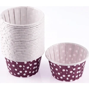 Mor Zemin Beyaz Puantiyeli Muffin Kabı 50X39 25'li