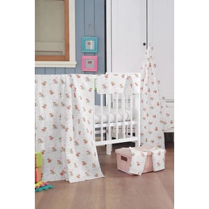 Evim Home Müslin Bebek Battaniye + Ağız Bezi (4 Lü) 90*80, Pudra, Talıa