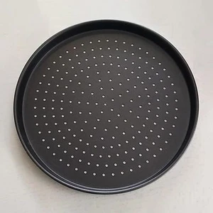 Granit Delikli Pizza Tepsisi 34 cm Siyah
