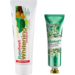 Eurofresh Misvaklı Beyazlatıcı Diş Macunu 112 G ve Farmasi Morınga & Shea Yagı El Kremi 30 ml