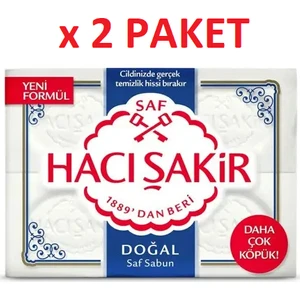 Hacı Şakir Doğal Saf Geleneksel Beyaz Sabun 4x150 gr 2 Paket