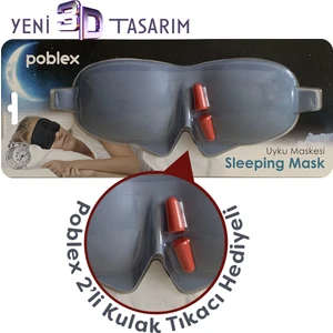 Uyku Maskesi 3D + Köpük Kulak Tıkacı
