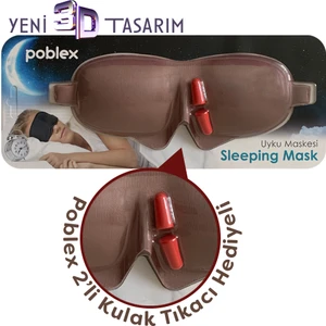 Uyku Maskesi 3D + Köpük Kulak Tıkacı
