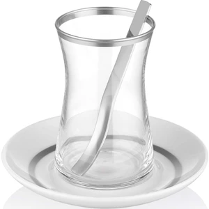 The Mia Çay Kaşığı 6 Parça - 11 cm Parlak Gümüş