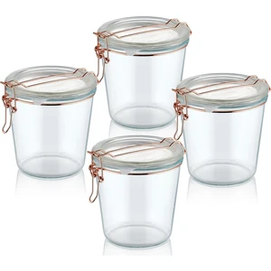 The Mia 4 Lü Set Cam Saklama Kabı - 250 ml