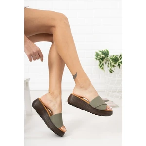 Linda Dolgu Topuk Casual Kalın Tabanlı Terlik