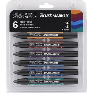 Winsor & Newton : Brush Marker Zengin Tonlar Seti 6 Renk