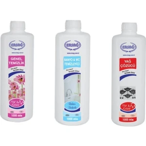 Temizlik Seti - Genel Temizlik + Yağ Çözücü + Banyo Wc 1000 ml