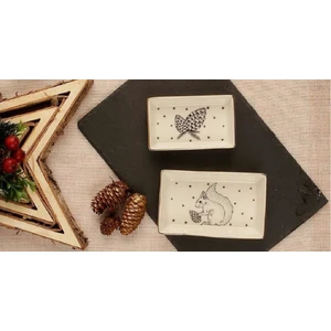 Forest 2 Parça Kahvaltı-Meze Tabağı 11-13 cm