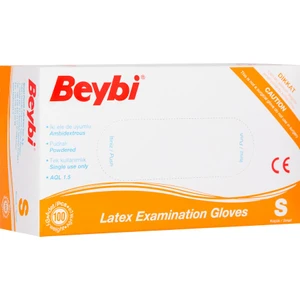 Muayene Eldiven Small Pudralı Lateks 100LÜ Paket