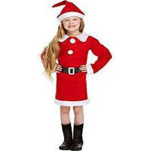 Cebeci Ticaret Noel Baba Kostüm Kız Çocuk Kostümler Küçük 2 Beden Büyük Alın