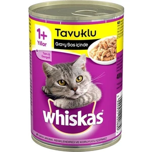 Whiskas tavuklu Yetişkin Kedi Konservesi 400 gr x 4 Adet