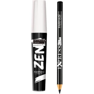 Zen Maskara  + Farmasi Make Up Express Göz Kalemi Siyah 01