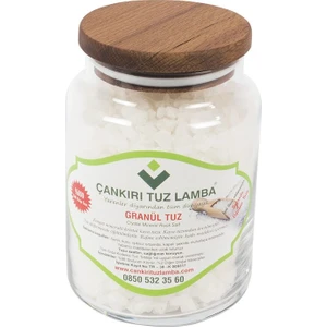 Çankırı Tuz Lamba Çankırı Tuzu Granül Net 1000 gr Büyük Boy Ahşap Kapaklı Kavanoz