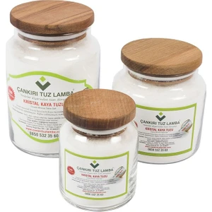 Çankırı Tuz Lamba Tamamı Toz Çankırı Kristal Kaya Tuzu Net 1750 gr 3'lü Karma Set