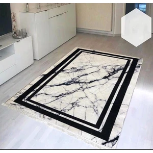 STY Home Mablet Pasa 2 Kaymaz Tabanlı Yıkanabilir Halı Kilim Yolluk Dijital Baskı Beyaz
