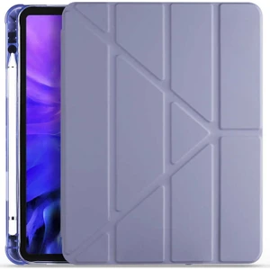 Samsung Galaxy Tab S7 Plus T970 Tofu Folding Kalem Tutacaklı Standlı Kılıf Mor