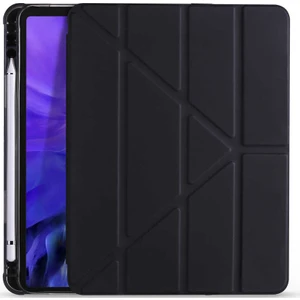 Samsung Galaxy Tab S7 Plus T970 Tofu Folding Kalem Tutacaklı Standlı Kılıf Siyah