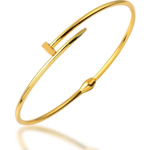 Taşsız 14 Ayar Çivi Altın Bilezik