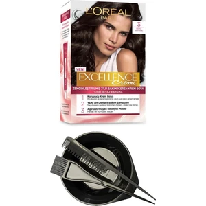 L'Oréal Paris Loreal Excellence Saç Boyası Koyu Kestane 3+Saç Boyama Seti