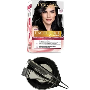 L'Oréal Paris Loreal Excellence Saç Boyası Derin Siyah 1.01+Saç Boyama Seti