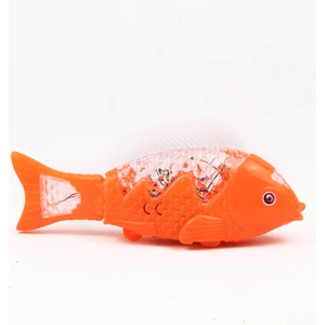 Oyuncak Pilli Işıklı Müzikli Yürüyen Renkli Balık 23 cm