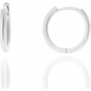 Söğütlü Silver Gümüş Rodyumlu 14 mm Halka Küpe