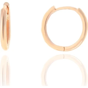 Söğütlü Silver Gümüş  Rose 14 mm Halka Küpe