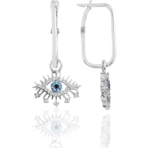 Söğütlü Silver Gümüş Rodaj Lareyn Göçmen Küpe