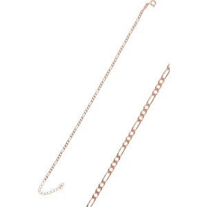 Söğütlü Silver Gümüş Rose Figaro Zincir Bileklik