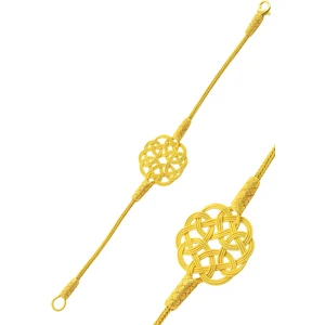 Söğütlü Silver Gümüş Altın Yaldızlı Kazaziye Bileklik