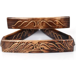 Pusula Oyun Ahşap El Oyması Siena Oval Okey Takımı