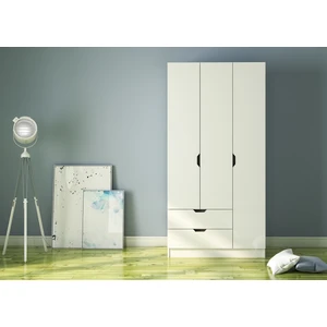 Rabi Mobilya Modern Style 3 Kapak 2 Çekmeceli Gardırop