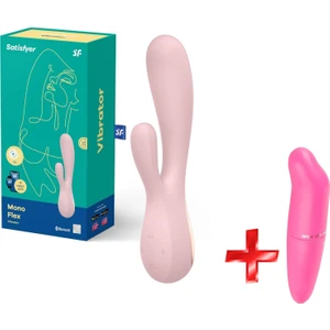 Mono Flex Mauve Telefon Kontrol Rabbit Vibratör +Mini G Vibratör
