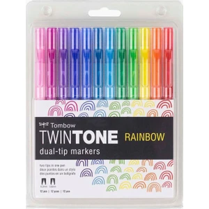 Twintone Çift Uçlu Kalem Seti 12 Renk Gökkuşağı Renkleri