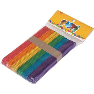 Renkli Küçük Ahşap Dil Çubuğu Sanatsal Kullanım İçin 50 Adet Çeşitli Renklerde