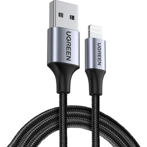 UGREEN Lightning to USB-A Örgülü MFi Sertifikalı İphone Hızlı Şarj Kablosu, 1 Metre, Siyah - 60156
